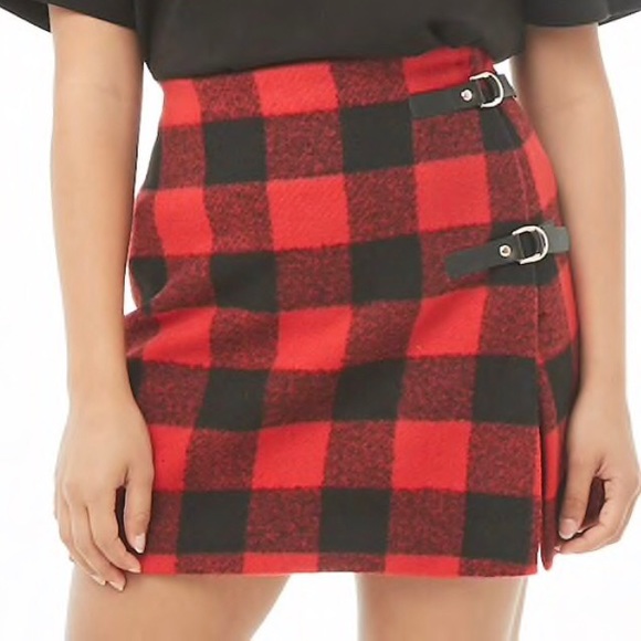 Forever 21 | Women Skirts | Red/Black/Plaid - Picture 15 of 15